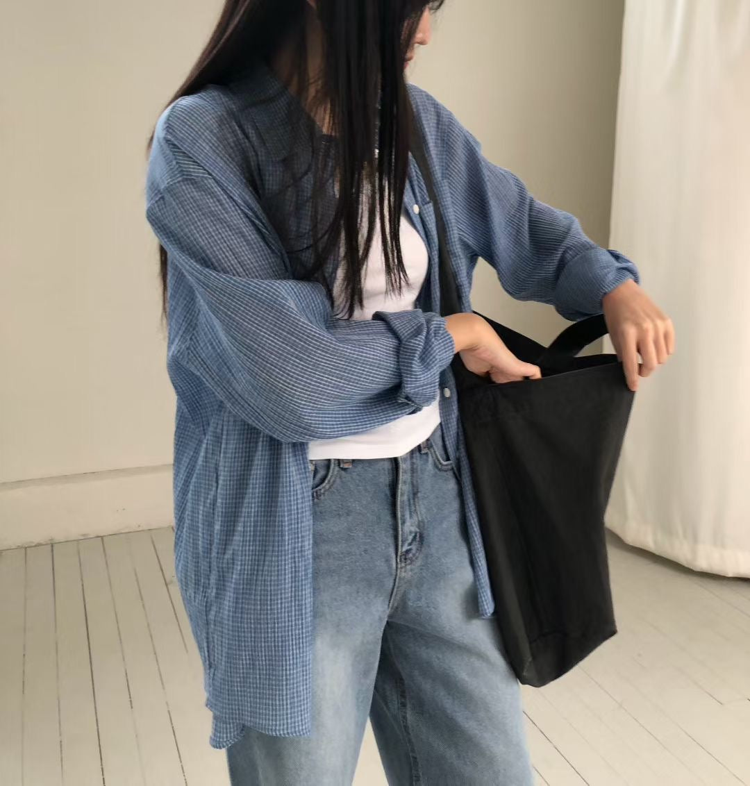 復古細格紋襯衫 (2色)