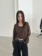 復古針織吊帶背心 3色