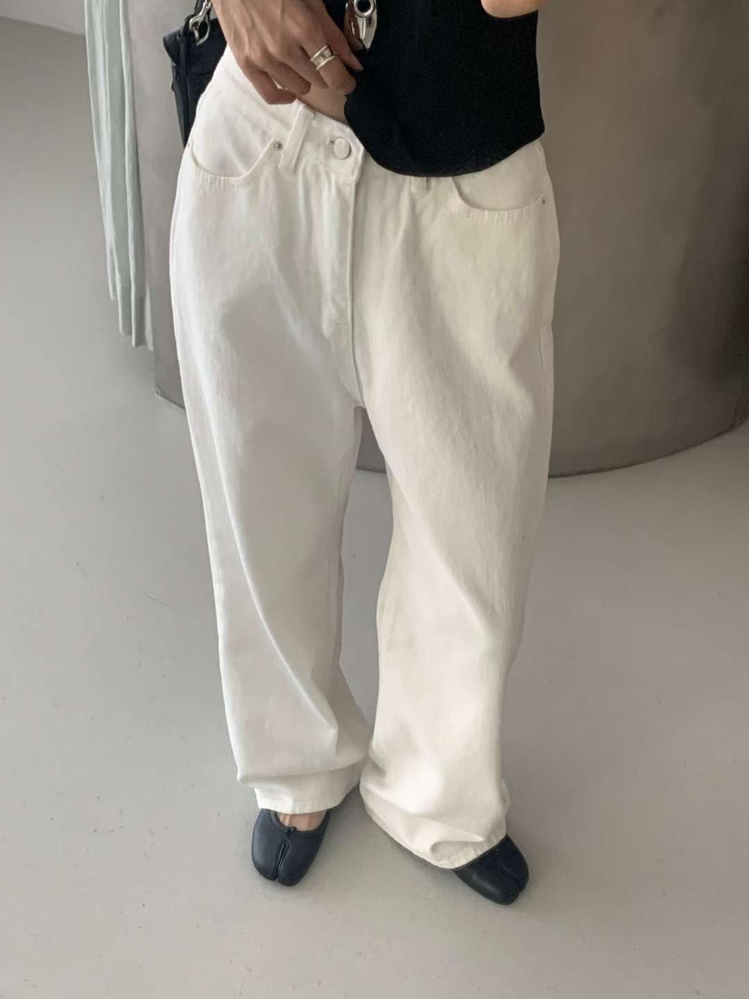 微喇叭闊腿牛仔褲