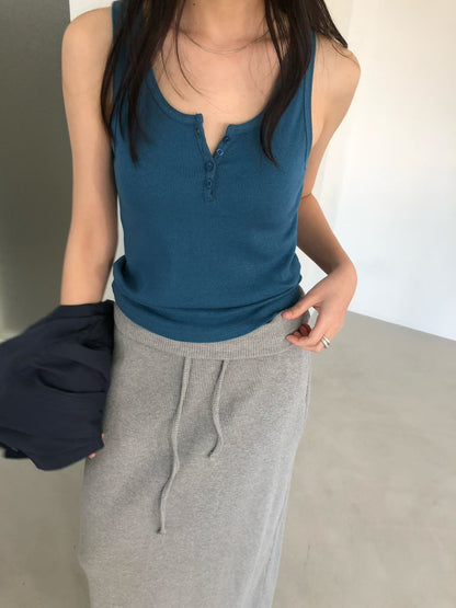 華夫格直筒長裙 (3 Colors)