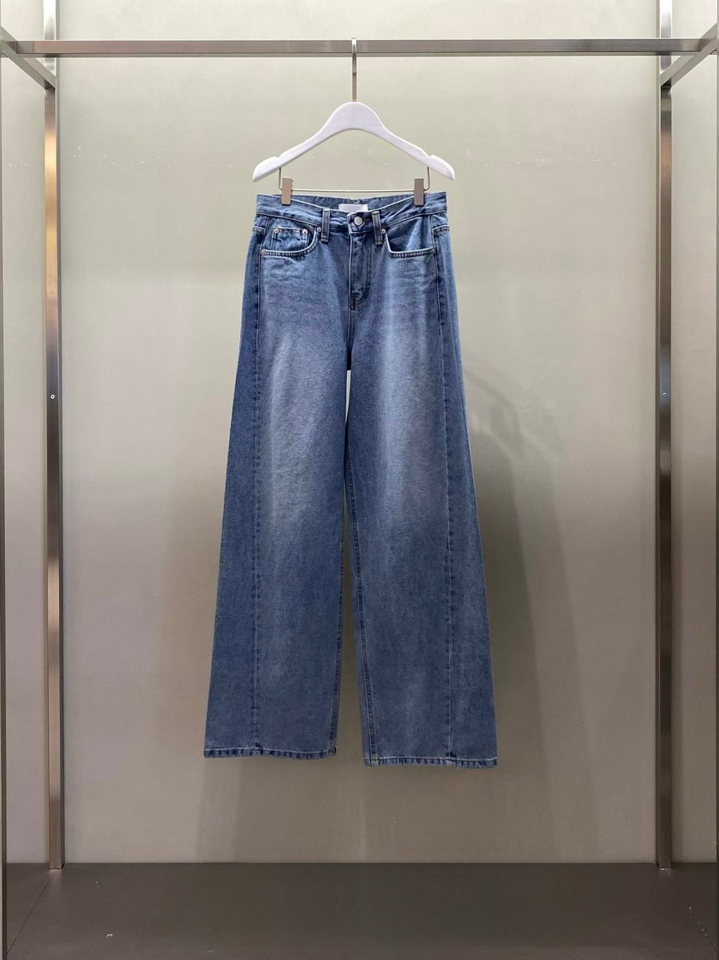 棉質寬鬆牛仔褲