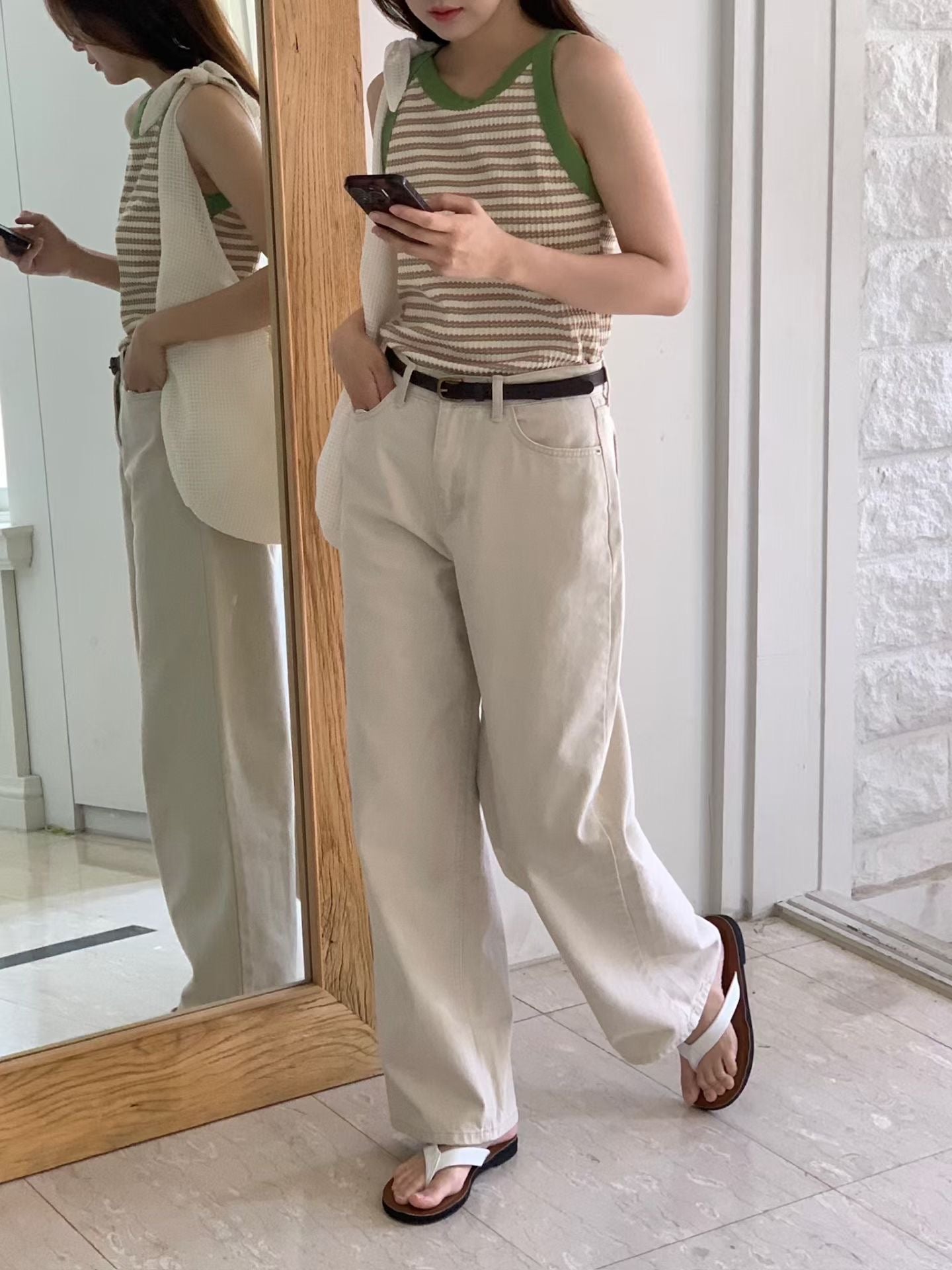Daily Basic 米色牛仔褲
