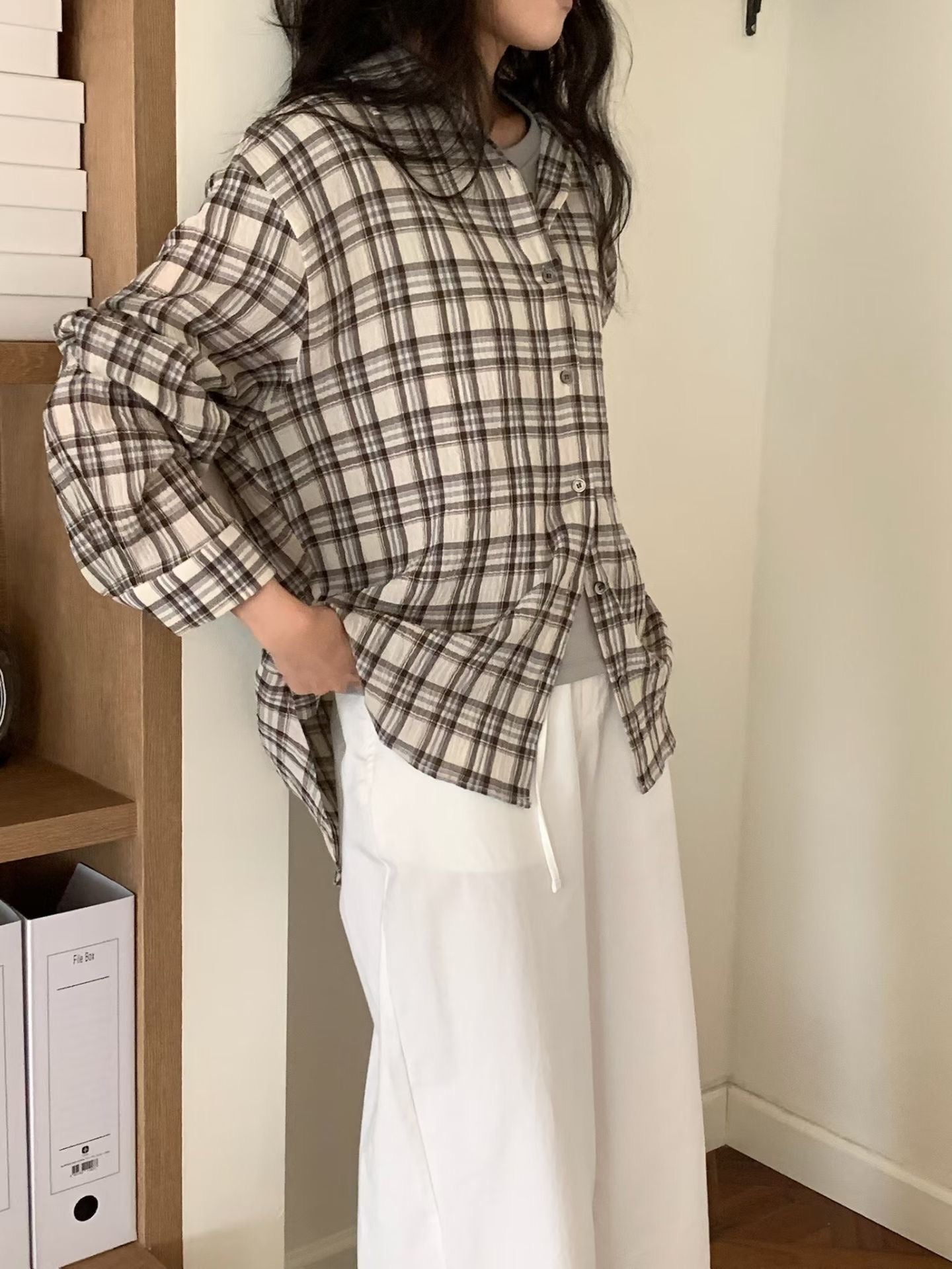 日常格紋襯衫(2色)