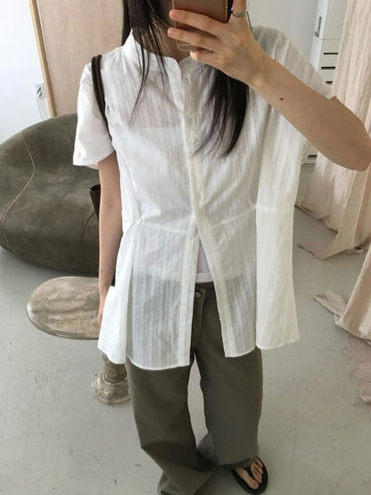 夏日必備輕透質感襯衫 (2 Colors)