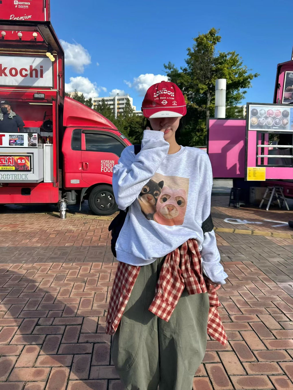 寬鬆面具貓衛衣 2色