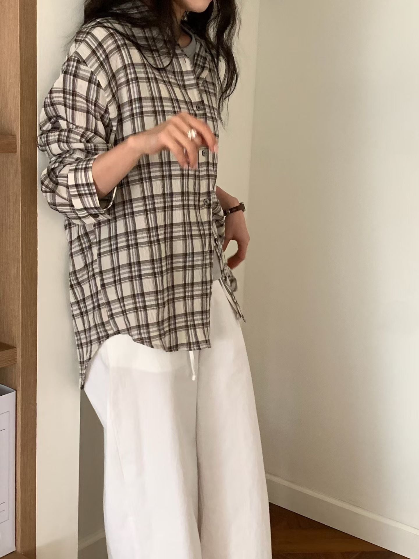 日常格紋襯衫(2色)