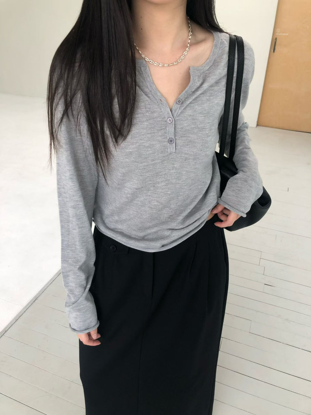 春季針織上衣 (2色)