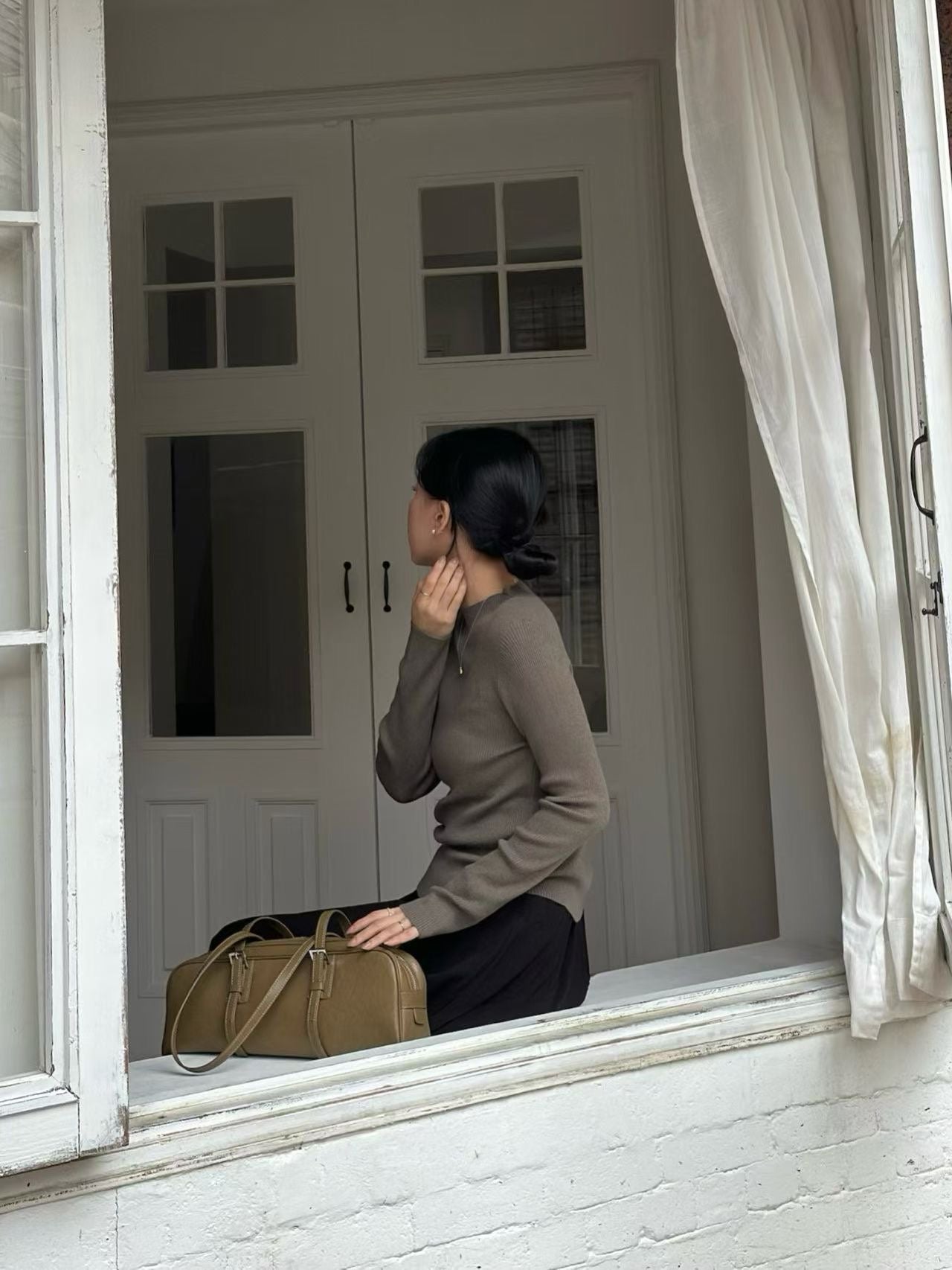 半高領針織上衣 4色