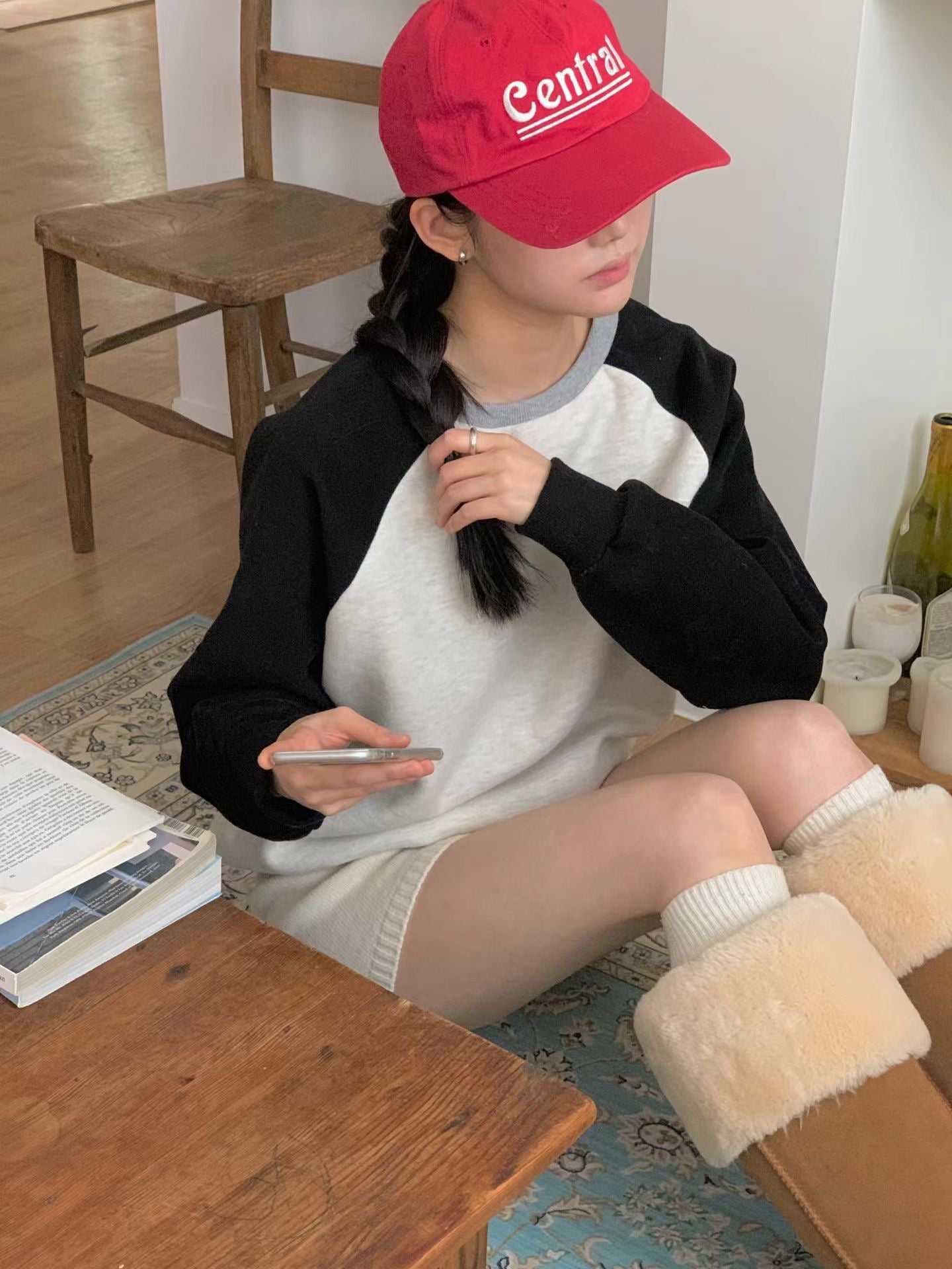 拼色牛角衛衣 3色