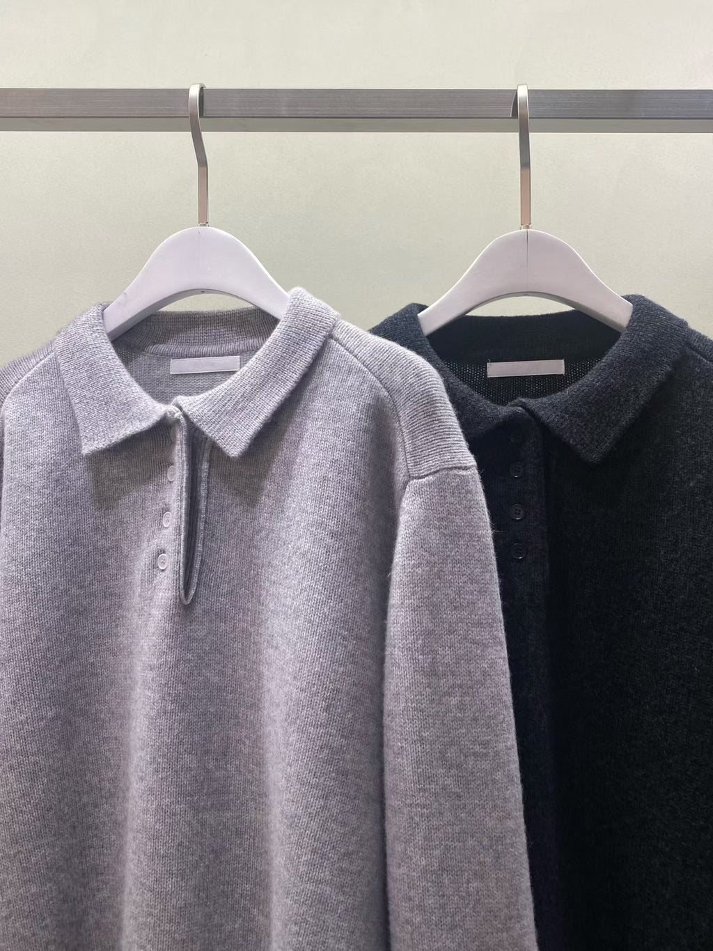 翻領針織上衣 4色