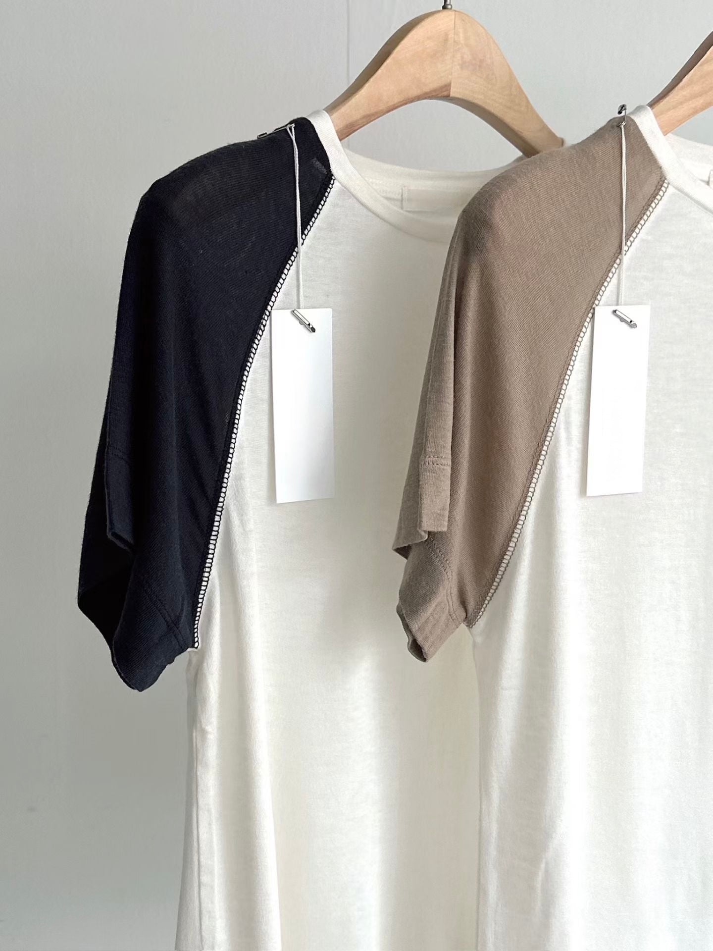 撞色明線Raglan Sleeve Tee (2 colors)