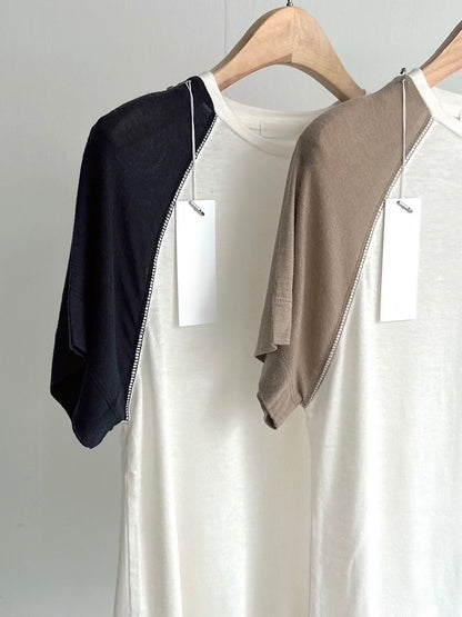 撞色明線Raglan Sleeve Tee (2 colors)