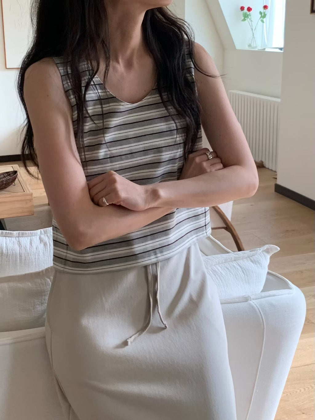 Essential Striped Sleeveless Top (3 Colors)