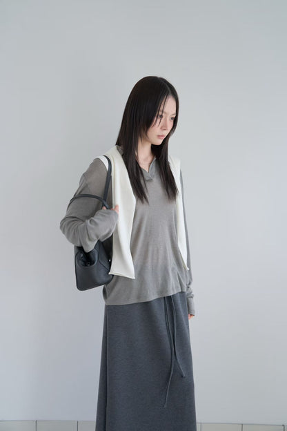 寬鬆領口Tee (4色)