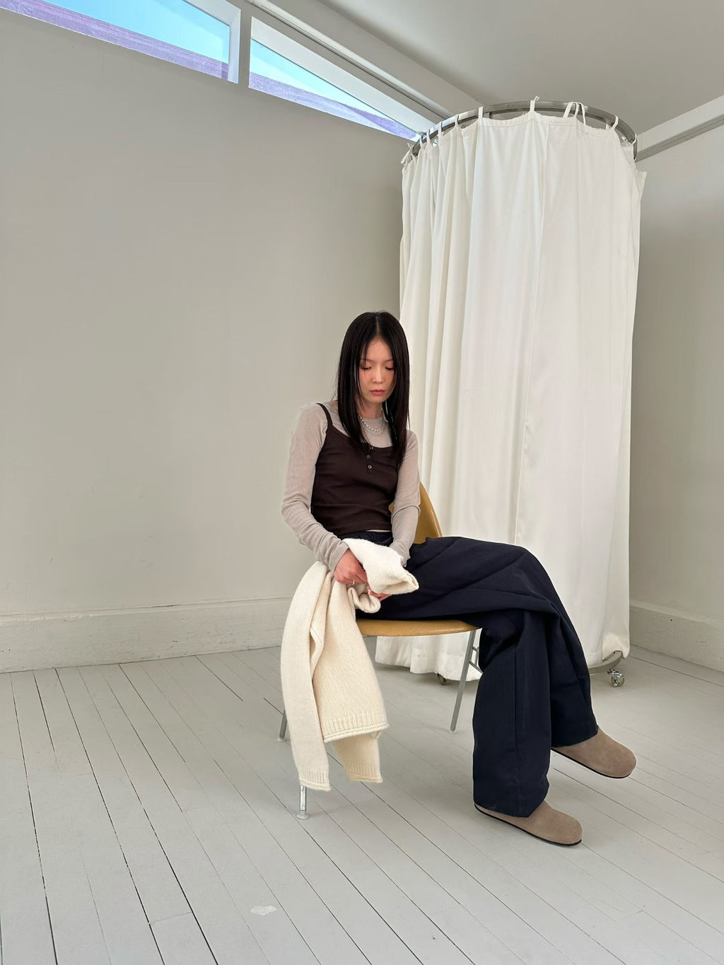 層次穿搭✨拼色背心長袖上衣 4色