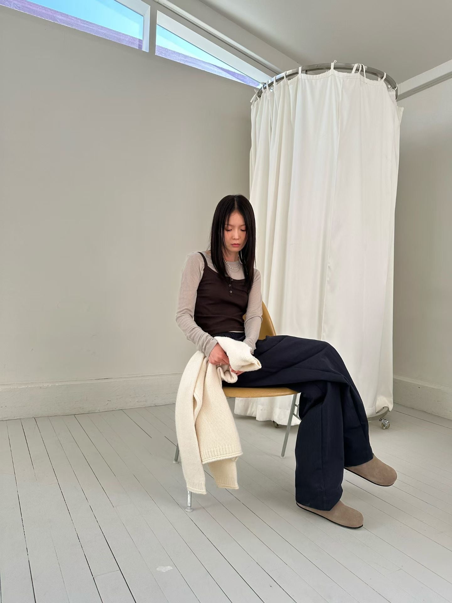 層次穿搭✨拼色背心長袖上衣 4色