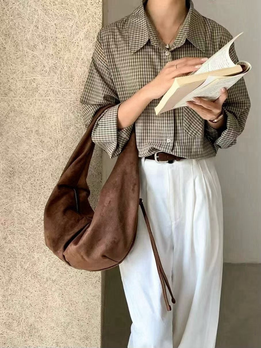 蛋形麂皮袋 3色