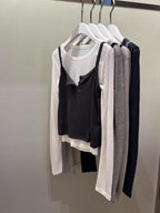 層次穿搭✨拼色背心長袖上衣 4色