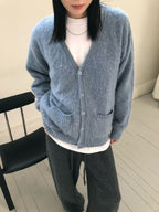 V領排釦針織外套 5色