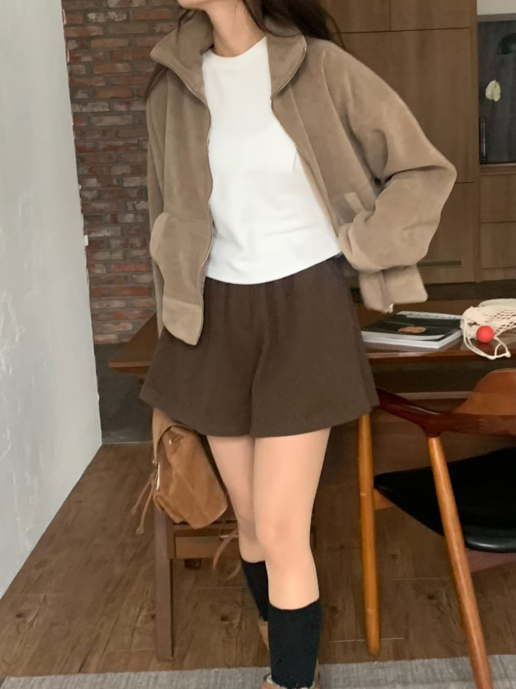 Teddy 高領外套 (2色)