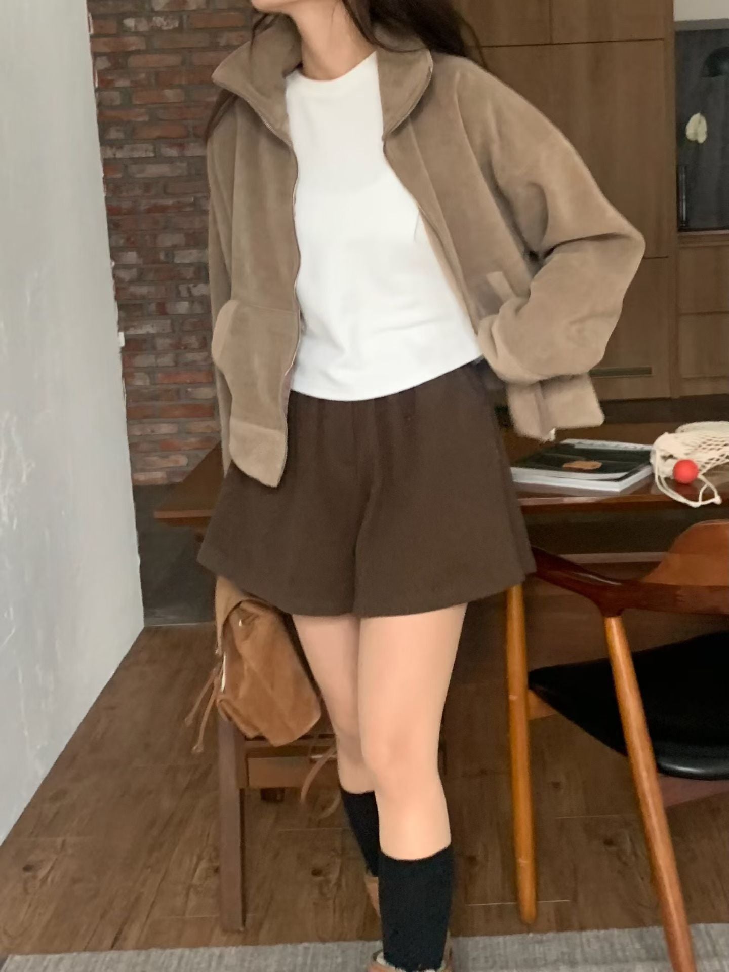 Teddy 高領外套 (2色)