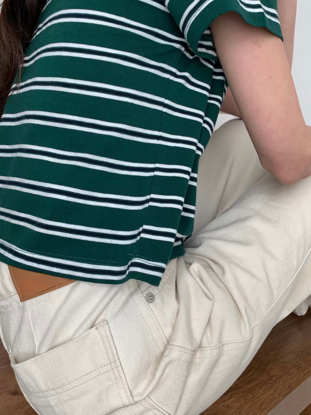 圓領條紋Tee (3色)