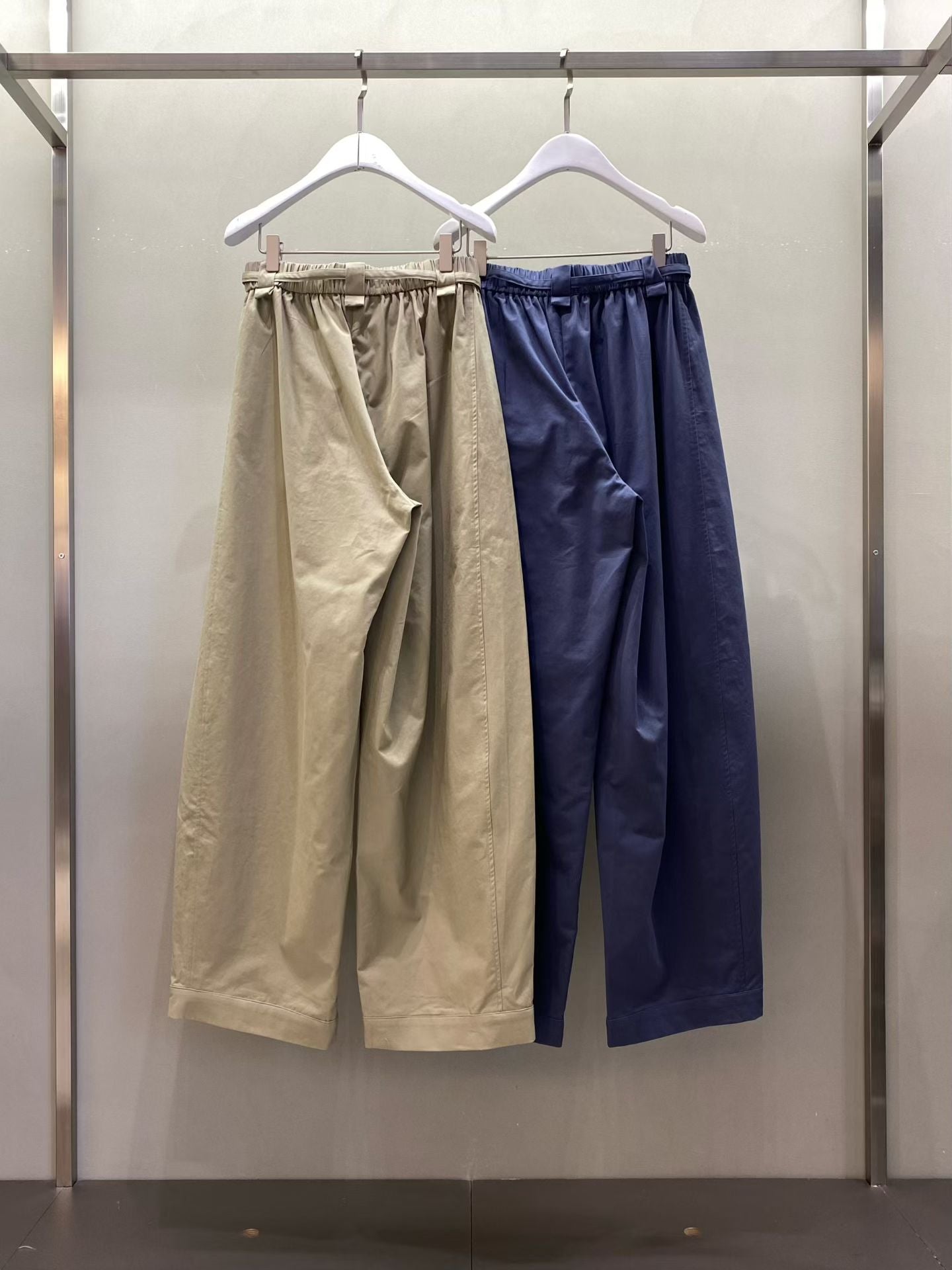 棉質寬鬆長褲 (2色)