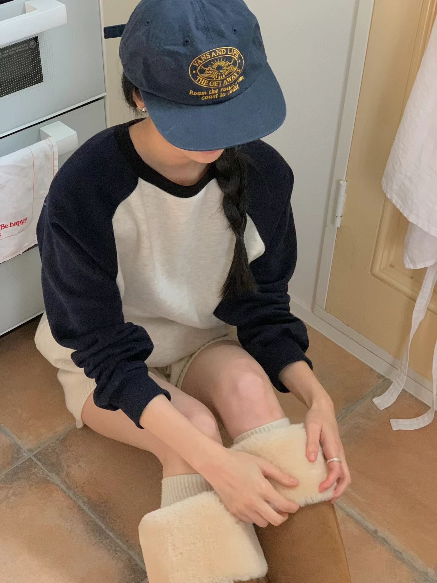 拼色牛角衛衣 3色