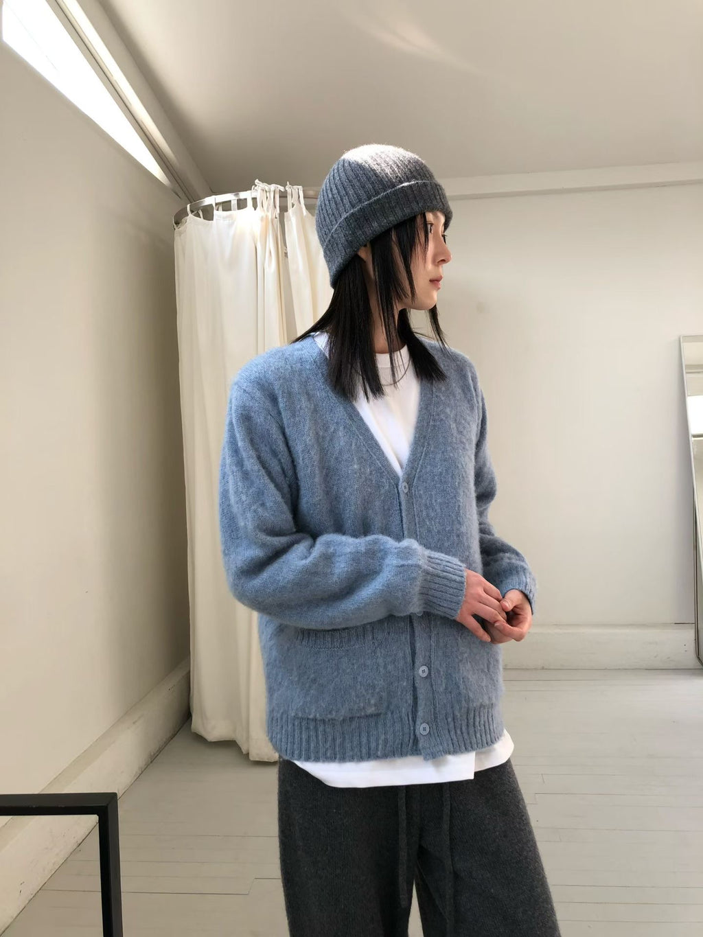 V領排釦針織外套 5色