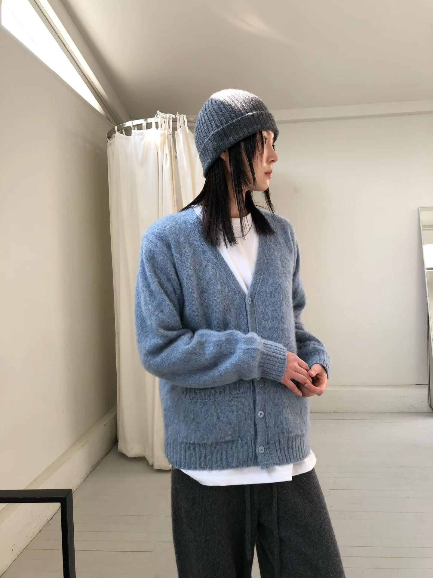 V領排釦針織外套 5色