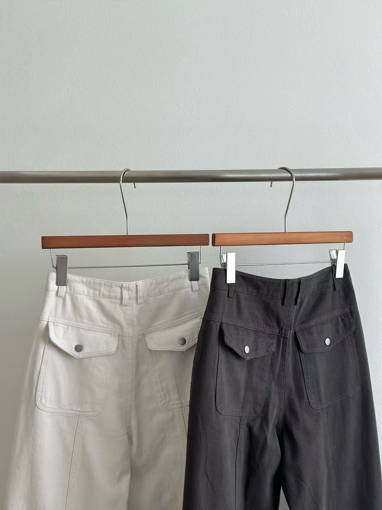 高腰寬鬆長褲 2色