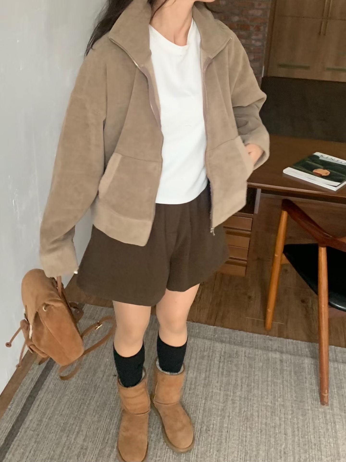 Teddy 高領外套 (2色)