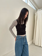 層次穿搭✨拼色背心長袖上衣 4色