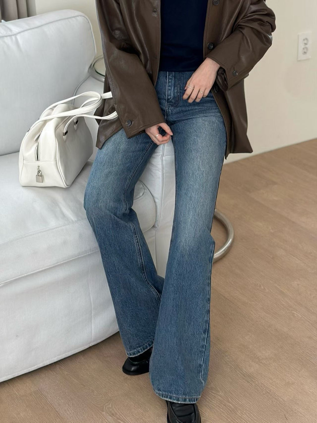 喇叭牛仔褲 (2色)