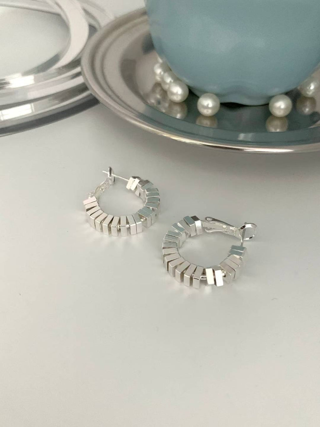 one-touch hoop earrings