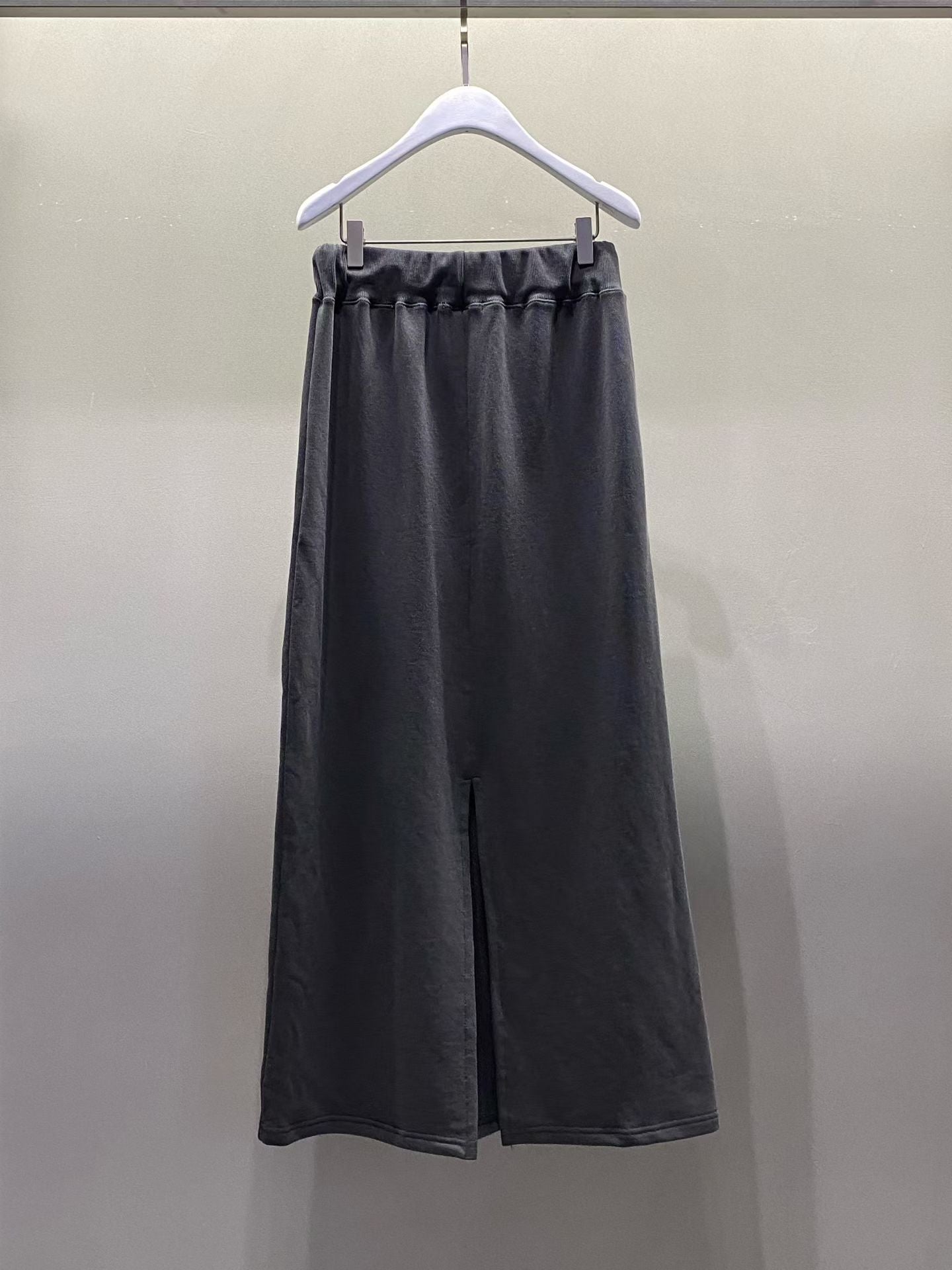 淨色後開叉長裙