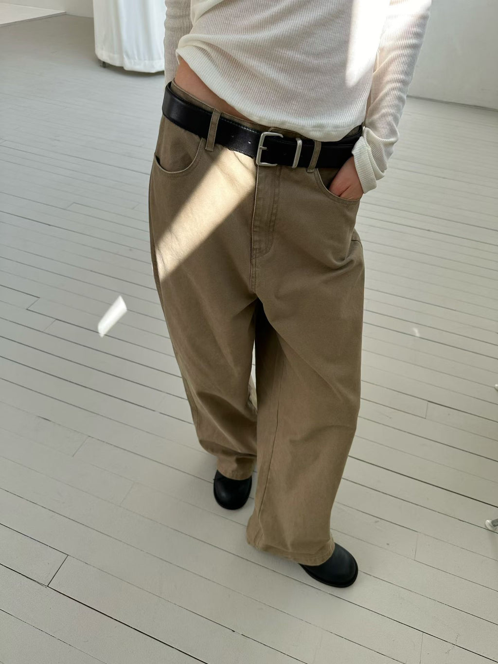 簡約淨色長褲 3色