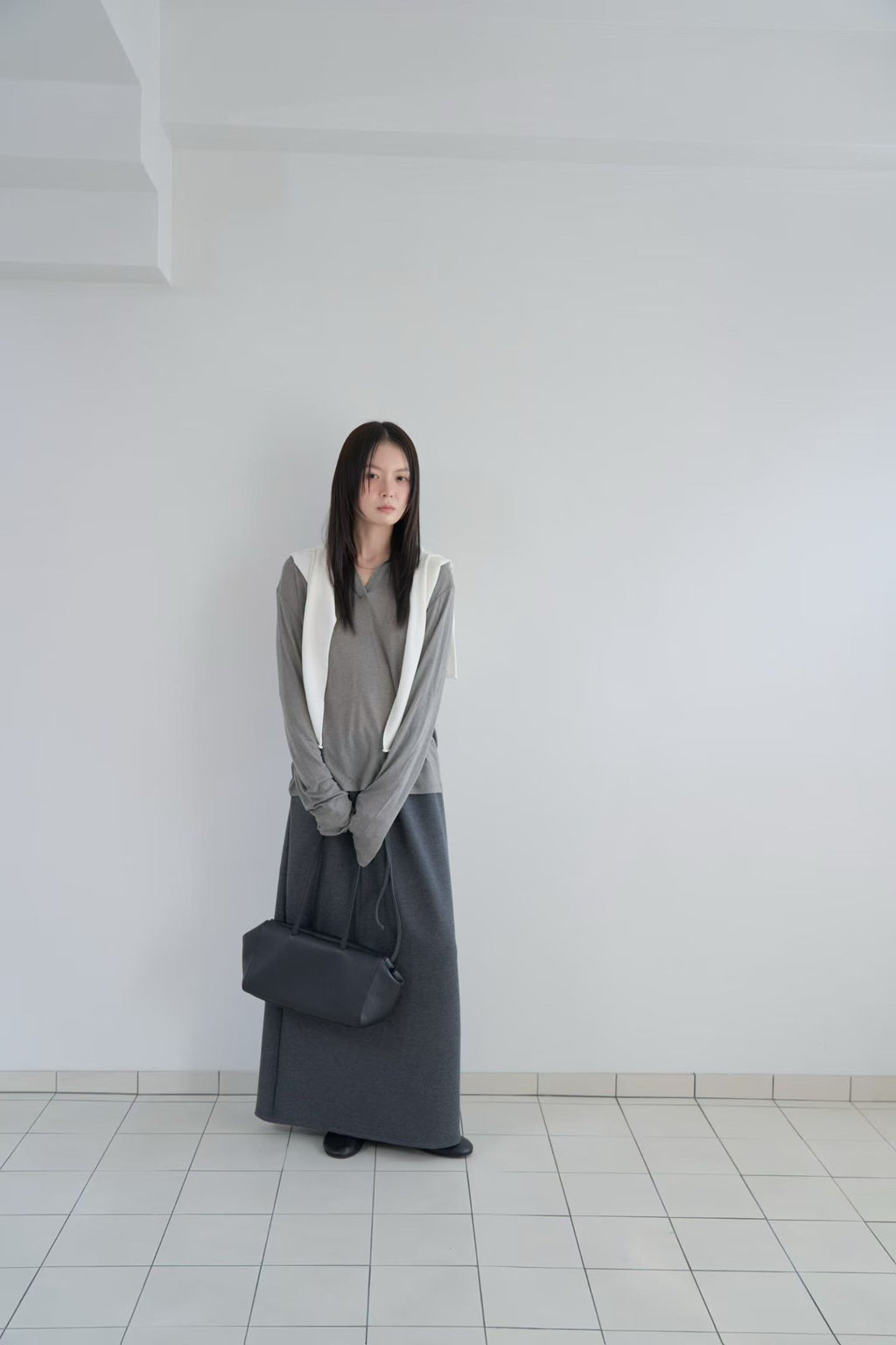 寬鬆領口Tee (4色)