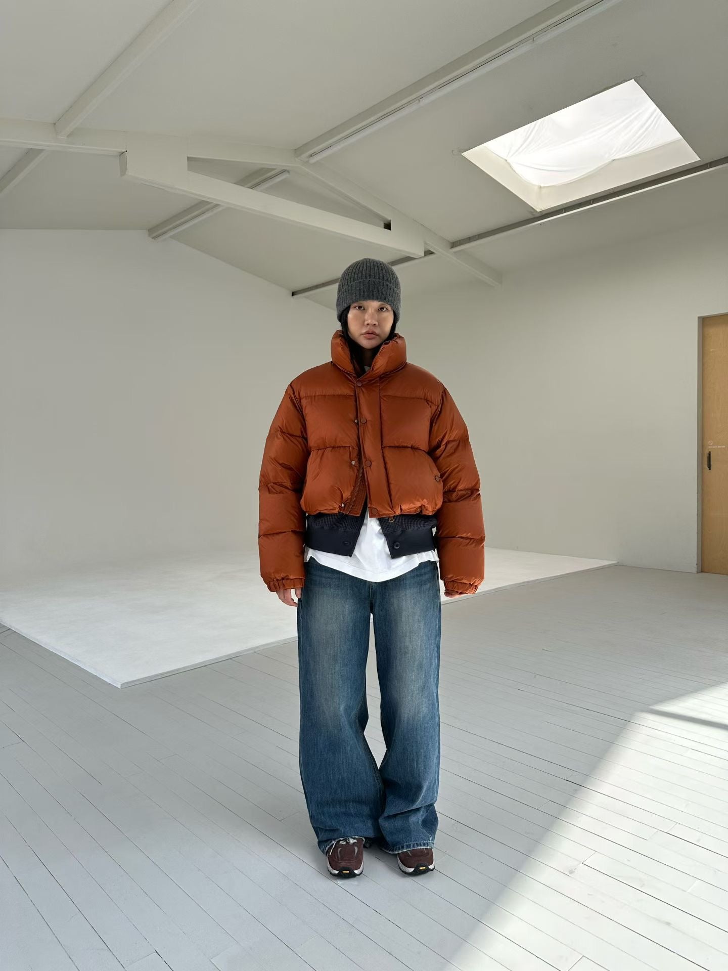 復古內刷毛牛仔褲