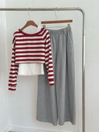 條紋露肩衛衣 3色