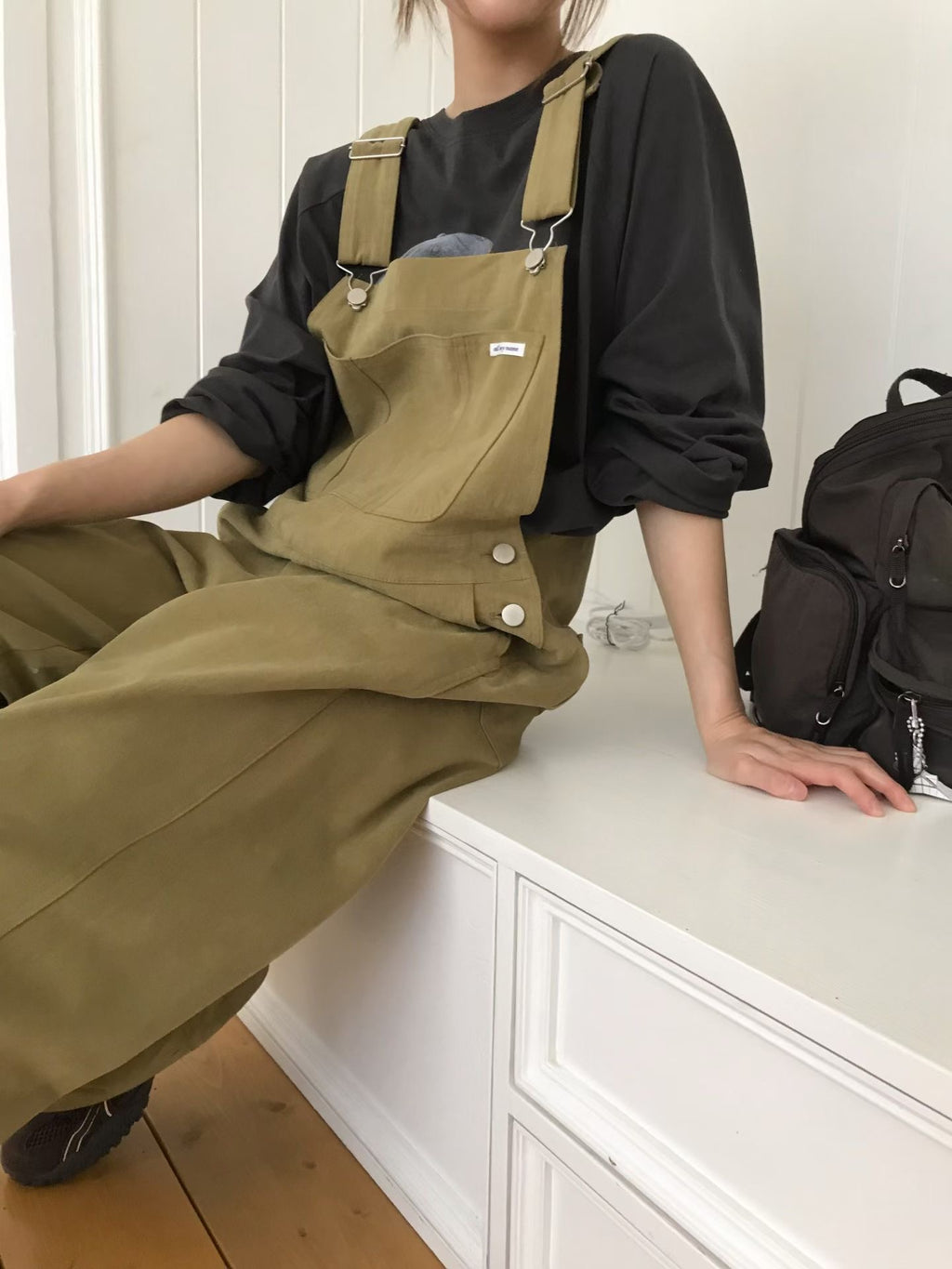 寬鬆連身長褲 3色