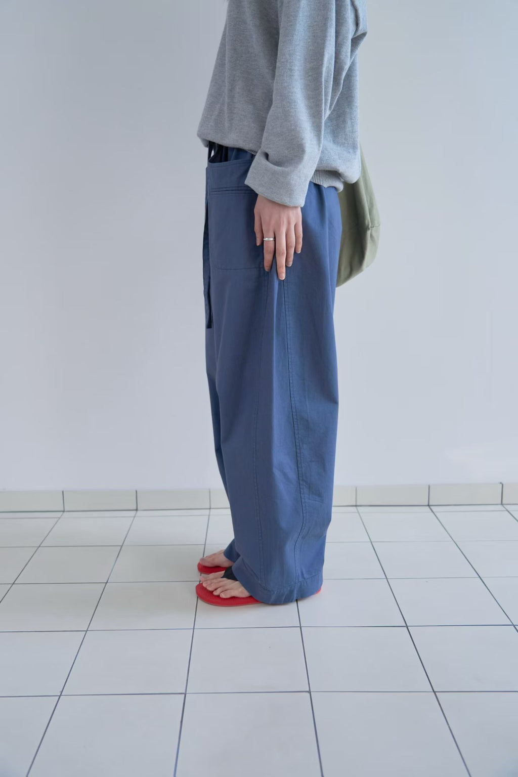 棉質寬鬆長褲 (2色)