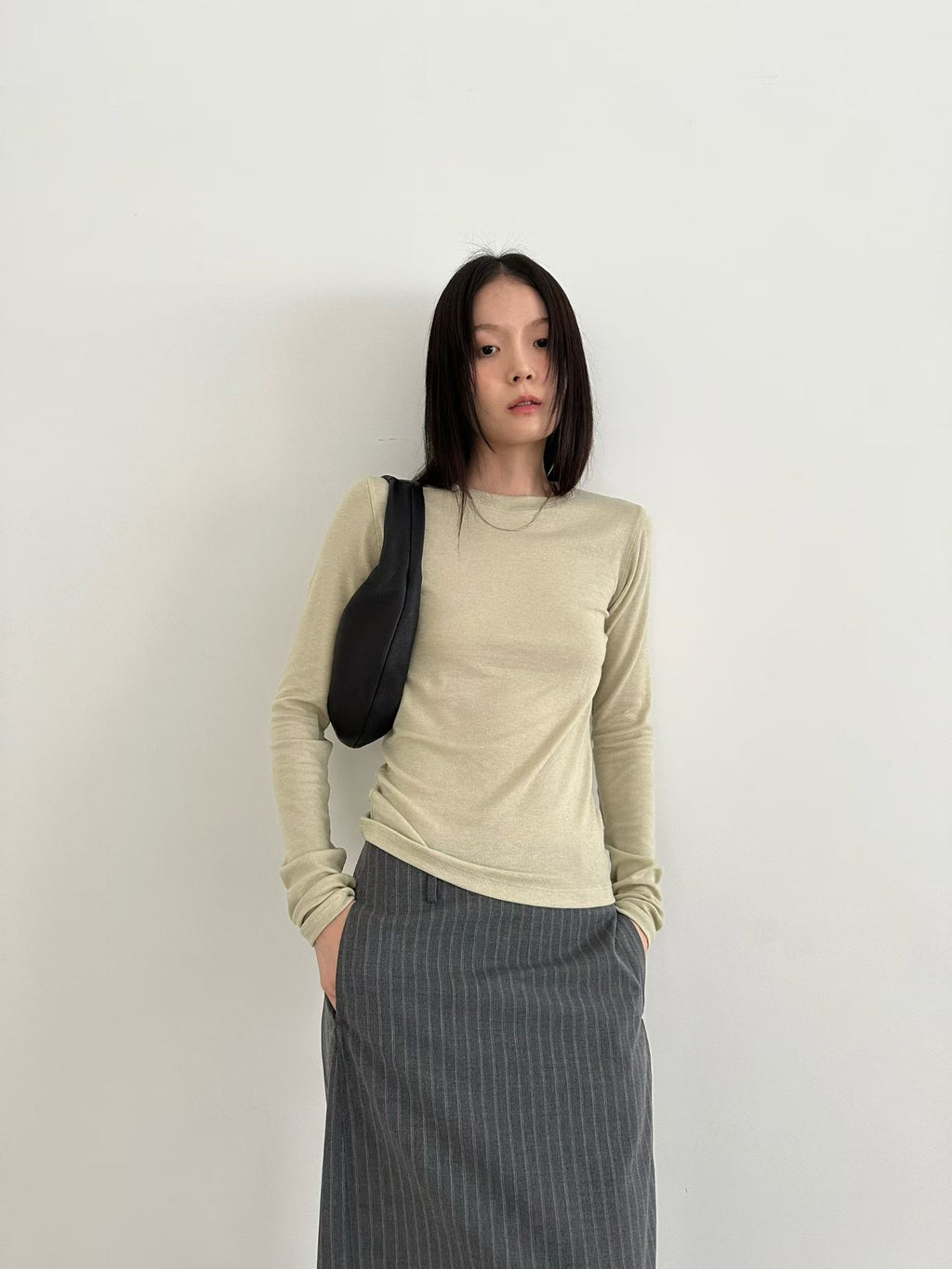 圓領淨色上衣 5色