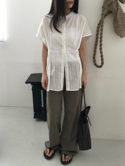 夏日必備輕透質感襯衫 (2 Colors)