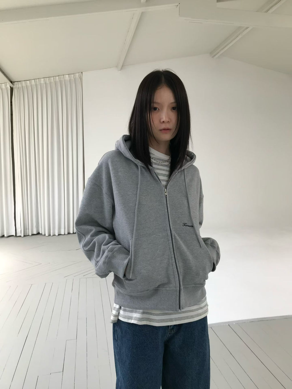 連帽拉鍊外套 2色