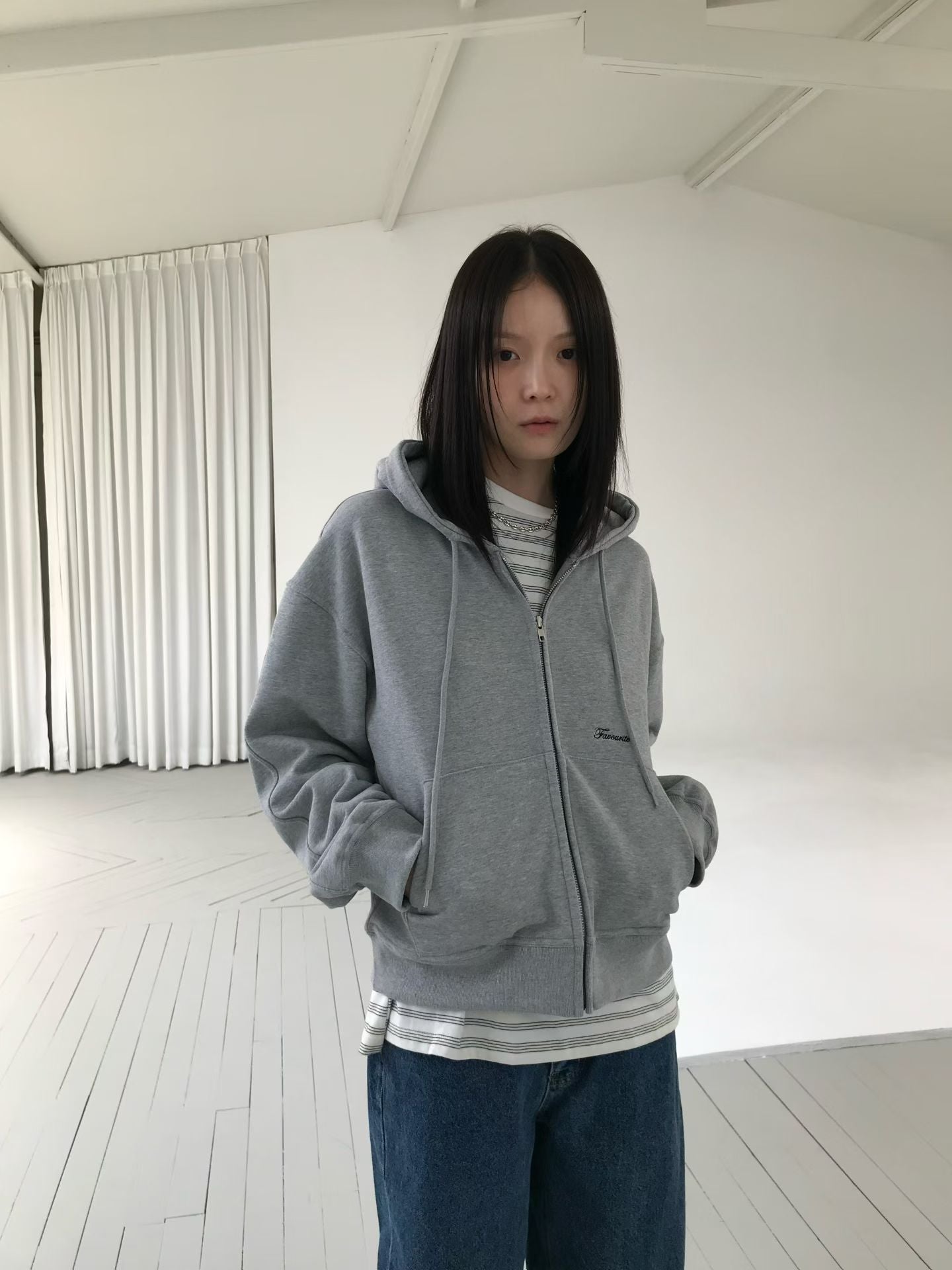 連帽拉鍊外套 2色