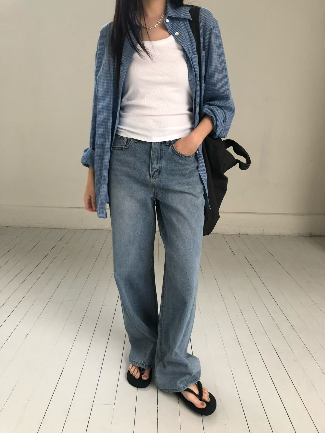 復古細格紋襯衫 (2色)