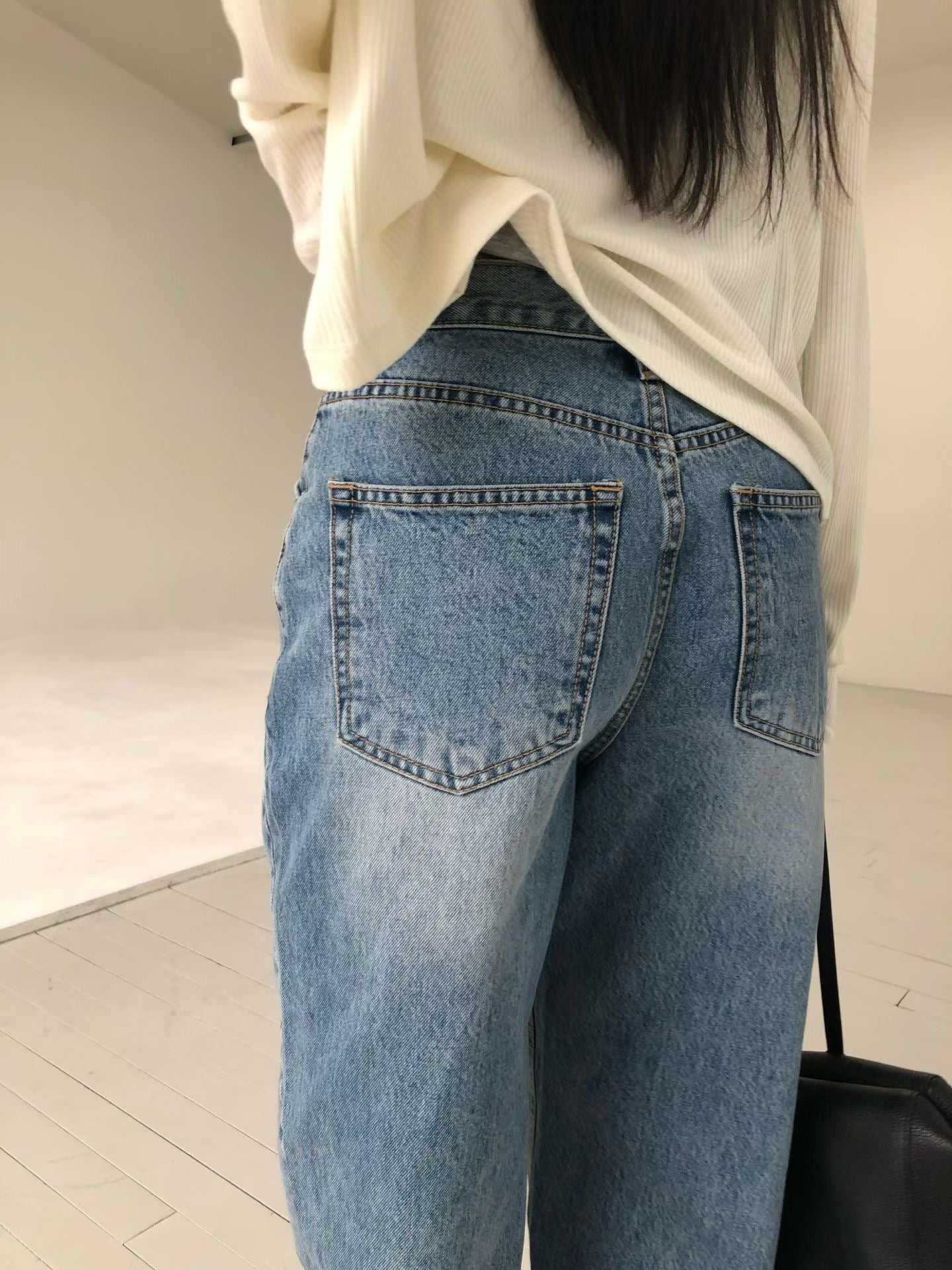 日常休閒落地牛仔褲