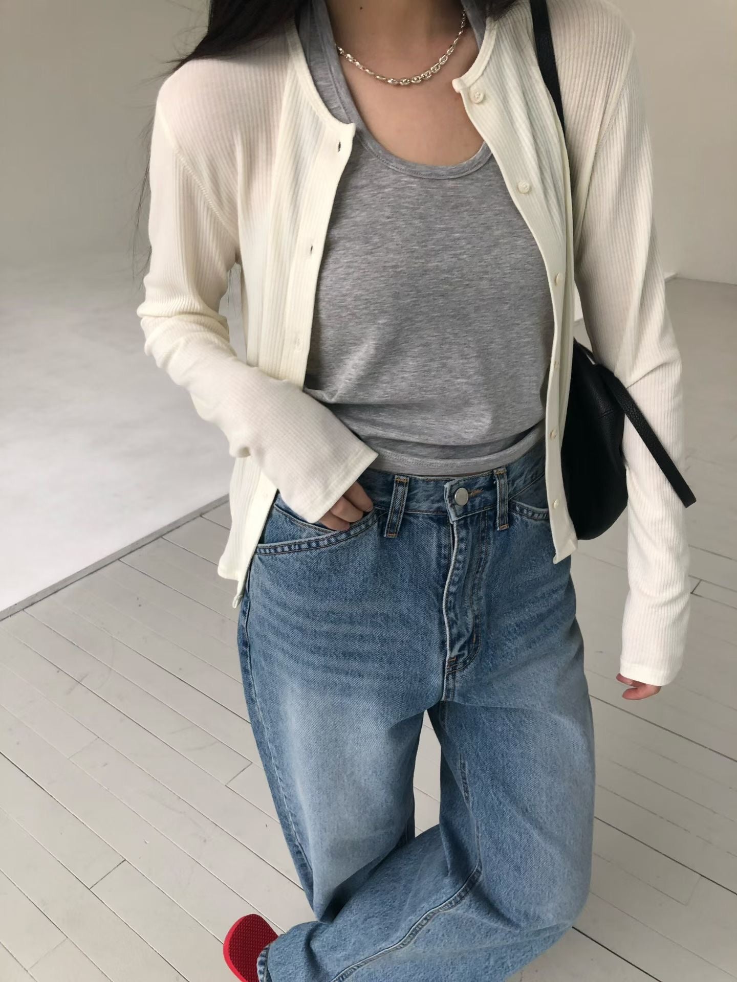 日常休閒落地牛仔褲