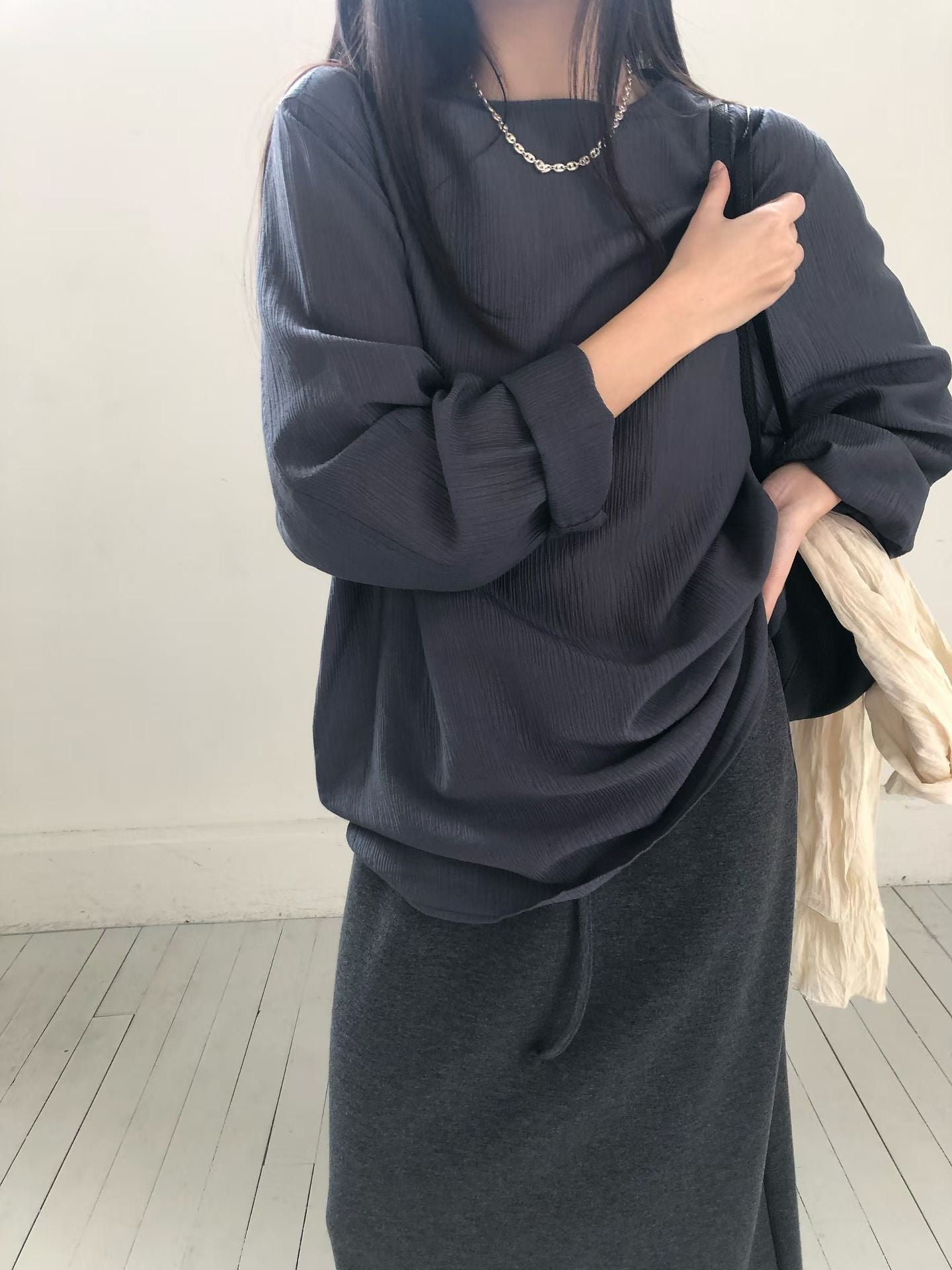 簡約寬鬆上衣 (3色)